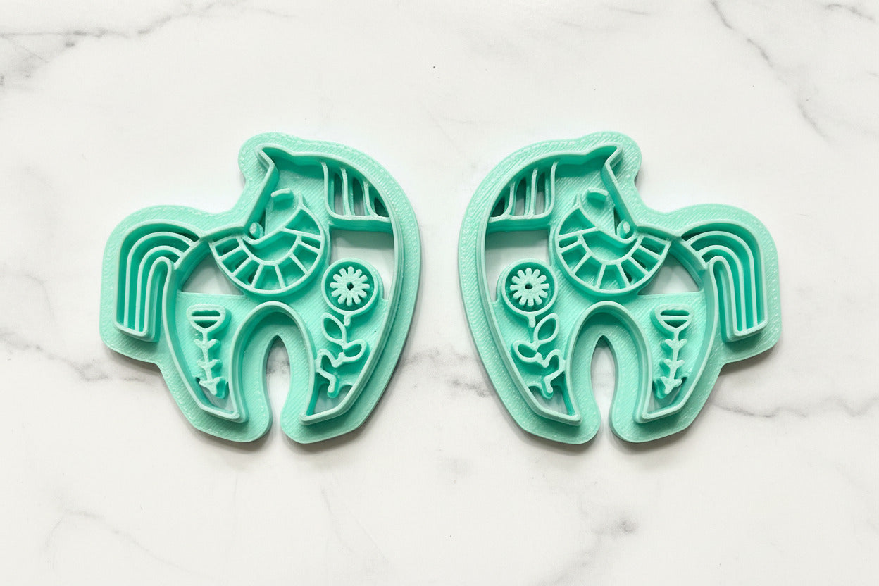 Horse deco mirrored set