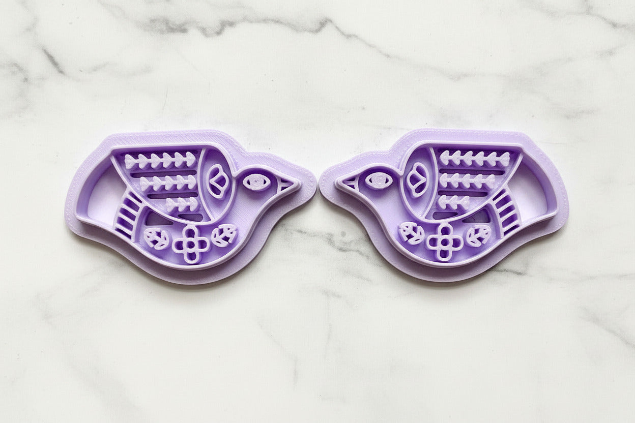 Bird deco mirrored set 2