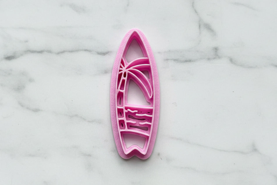 surfboard with palm tree