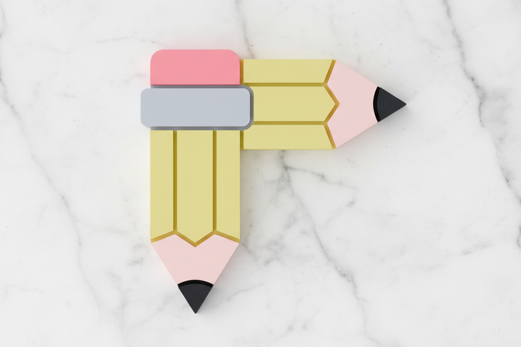 Corner pencil bookmark