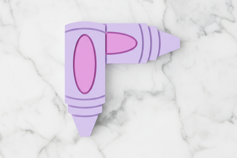 Corner crayon bookmark