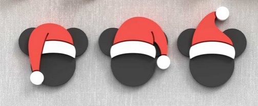 Mouse with santa hats set