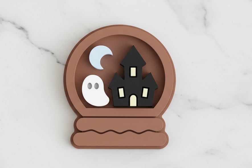 Haunted house globe
