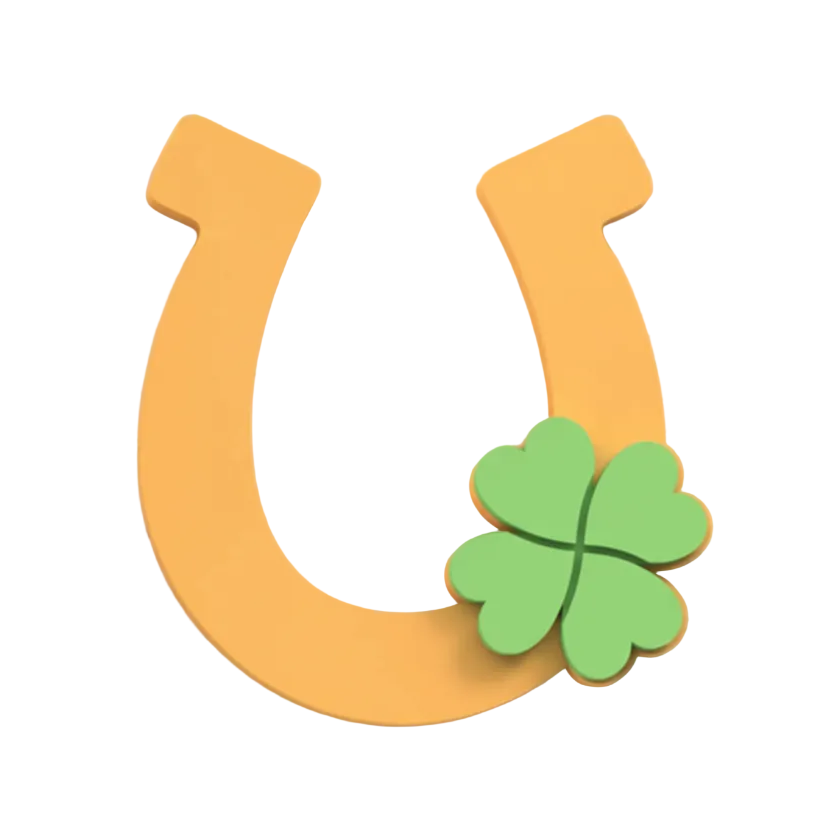 Horseshoe with clover set