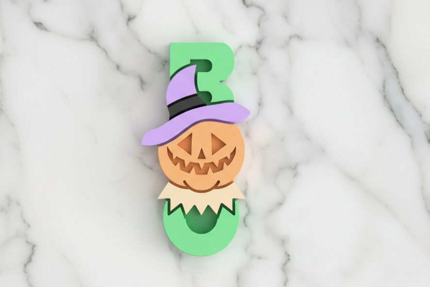Boo with pumpkin