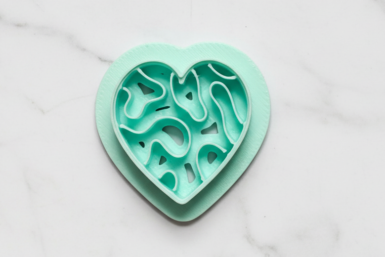 Cow print heart
