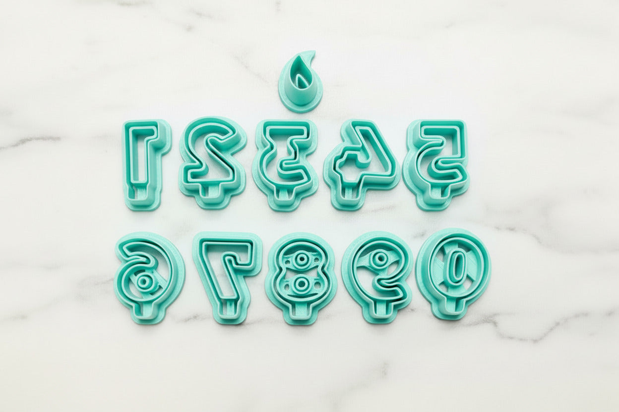 Birthday number candle set