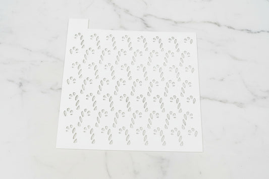 Candy cane stencil