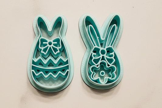Boy and girl bunny egg