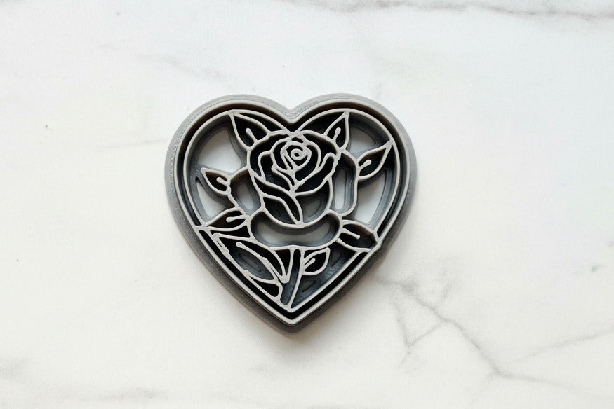 Rose in heart