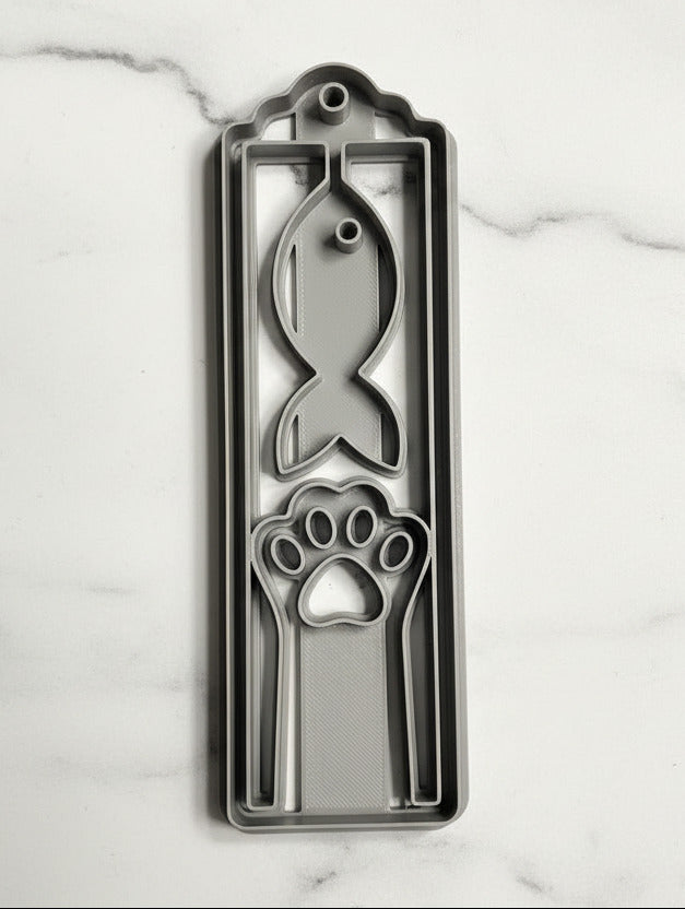 cat paw n fish bookmark