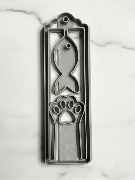 cat paw n fish bookmark