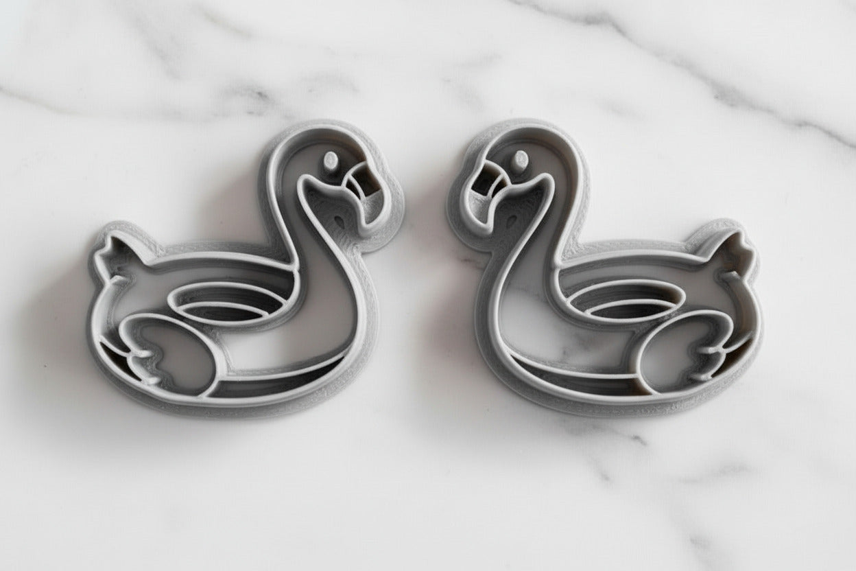 Flamingo pool float mirrored set