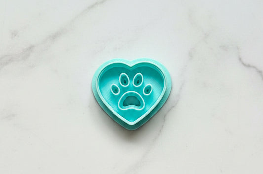 Heart paw print