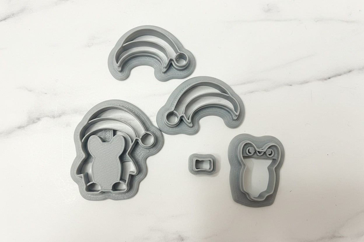 5 pc Christmas penguin set