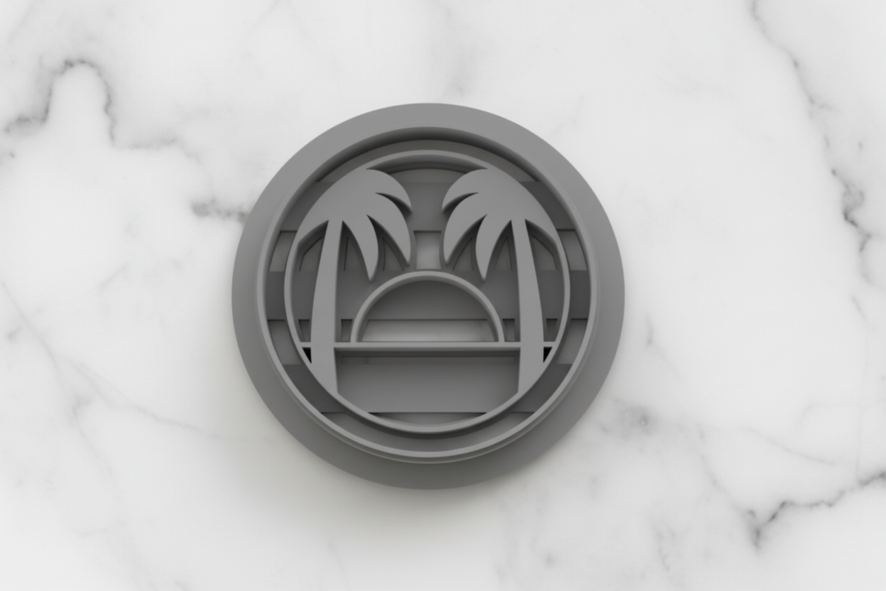 Palm trees in circle