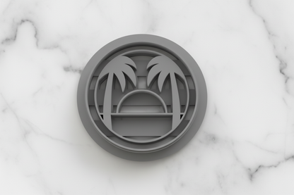 Palm trees in circle