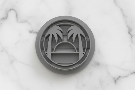 Palm trees in circle