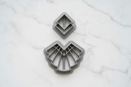2 pc diamond and fan