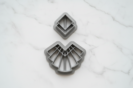 2 pc diamond and fan