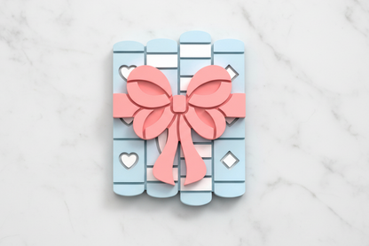 book with bow