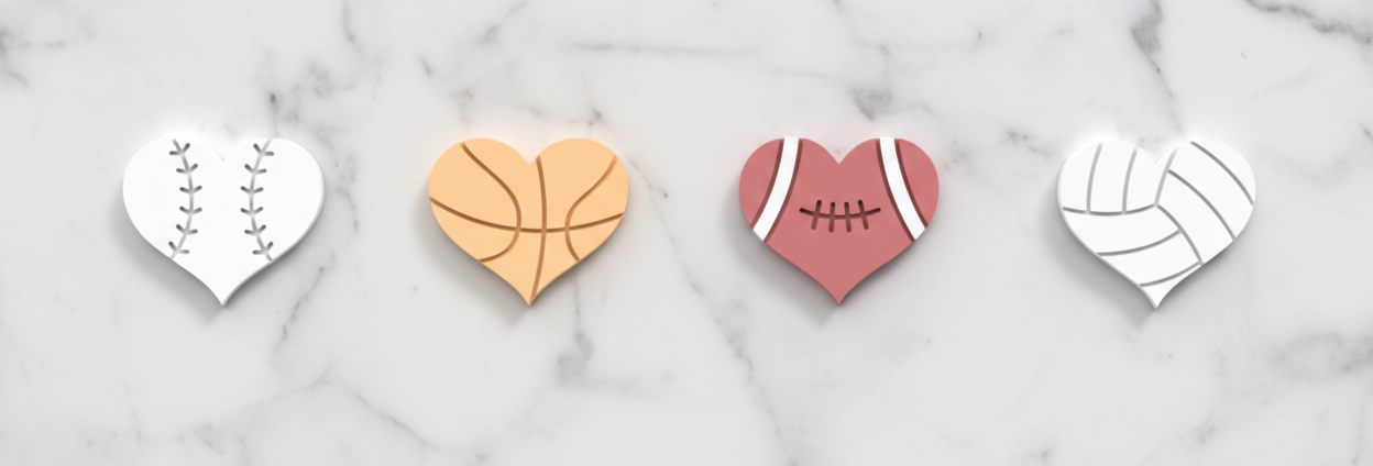 Sports hearts set