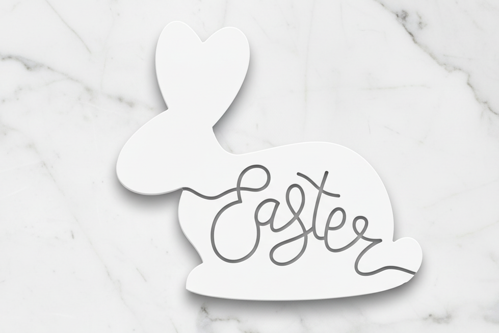 bunny with word easter