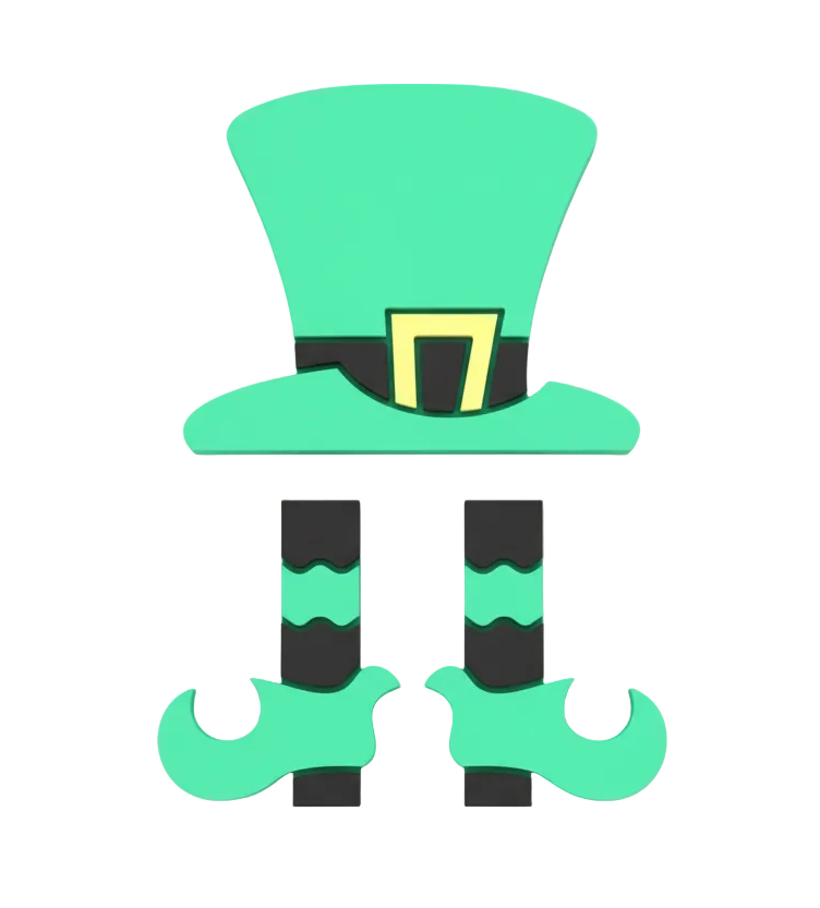 Irish hat and legs set