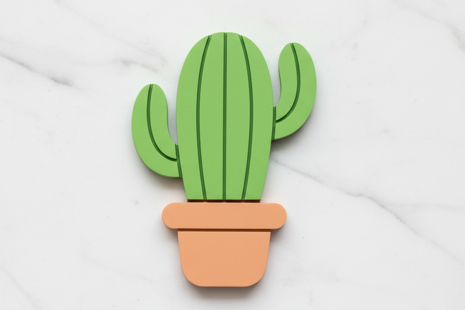 Cactus and pot