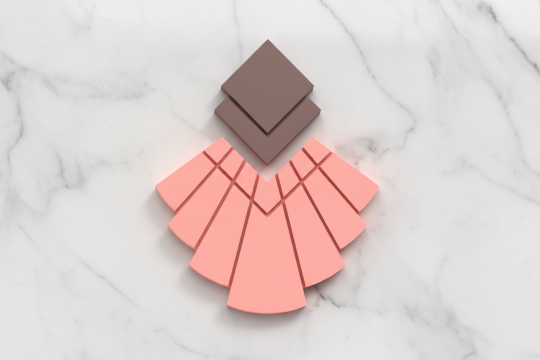 2 pc diamond and fan