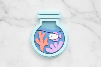 Fish set in a bottle