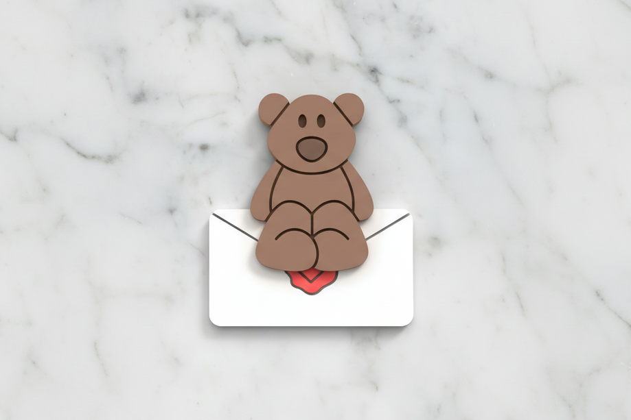 Bear on envelope