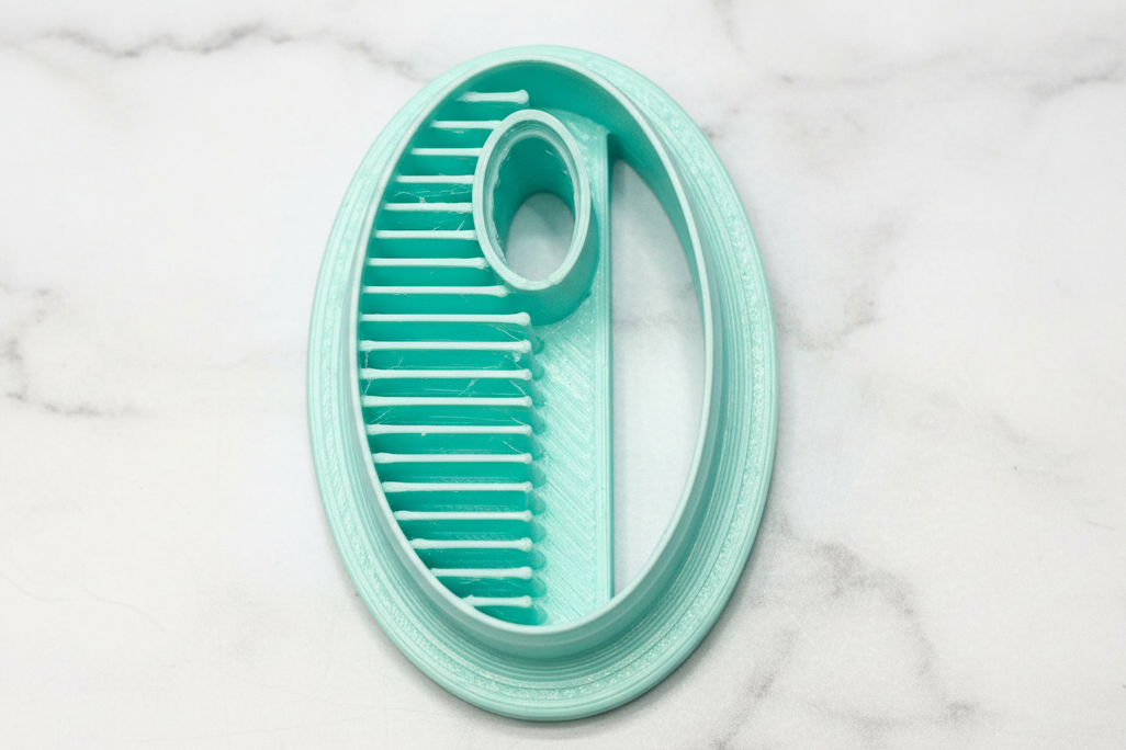 Oval with lines